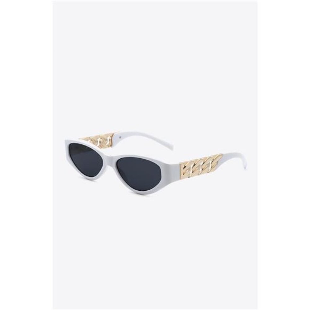 Chain Detail Temple Cat Eye Sunglasses